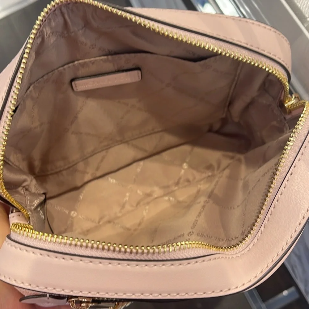 MICHAEL KORS Jet Set Lg Ombré Signature Logo EW Crossbody Bag Powder Blush  NWT